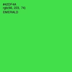 #42DF4A - Emerald Color Image