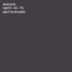 #433E46 - Matterhorn Color Image