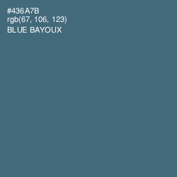 #436A7B - Blue Bayoux Color Image