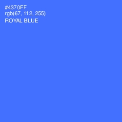 #4370FF - Royal Blue Color Image