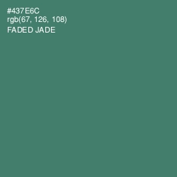 #437E6C - Faded Jade Color Image