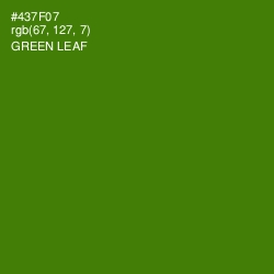 #437F07 - Green Leaf Color Image