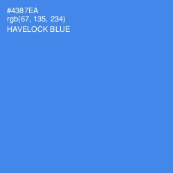 #4387EA - Havelock Blue Color Image