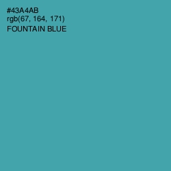 #43A4AB - Fountain Blue Color Image