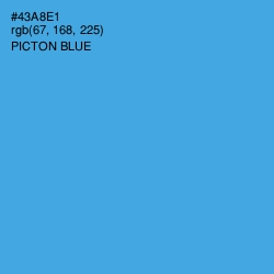 #43A8E1 - Picton Blue Color Image