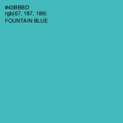 #43BBBD - Fountain Blue Color Image
