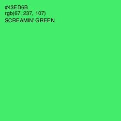 #43ED6B - Screamin' Green Color Image