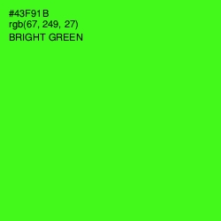 #43F91B - Bright Green Color Image