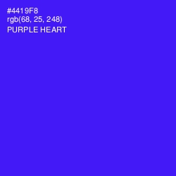 #4419F8 - Purple Heart Color Image
