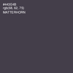 #443E4B - Matterhorn Color Image