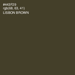 #443F29 - Lisbon Brown Color Image