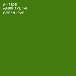 #447B0E - Green Leaf Color Image