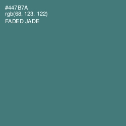 #447B7A - Faded Jade Color Image