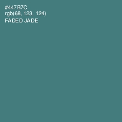 #447B7C - Faded Jade Color Image