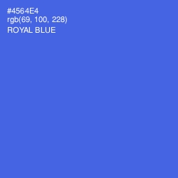 #4564E4 - Royal Blue Color Image