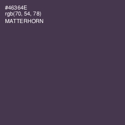 #46364E - Matterhorn Color Image