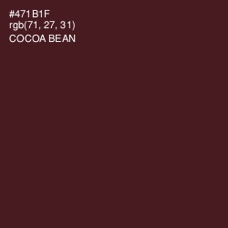 #471B1F - Cocoa Bean Color Image