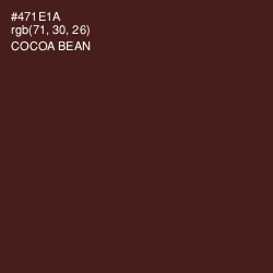 #471E1A - Cocoa Bean Color Image