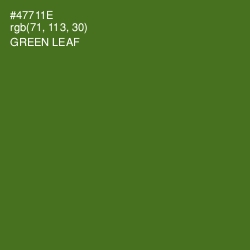#47711E - Green Leaf Color Image