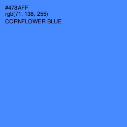 #478AFF - Cornflower Blue Color Image