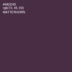 #482D45 - Matterhorn Color Image