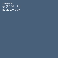 #48607A - Blue Bayoux Color Image