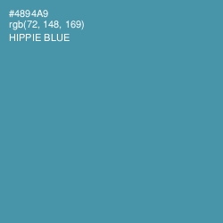 #4894A9 - Hippie Blue Color Image
