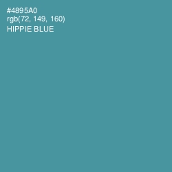 #4895A0 - Hippie Blue Color Image