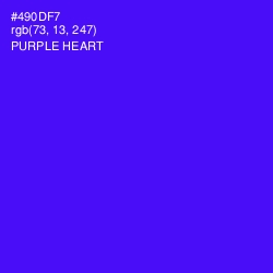 #490DF7 - Purple Heart Color Image