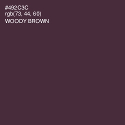 #492C3C - Woody Brown Color Image
