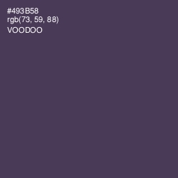 #493B58 - Voodoo Color Image