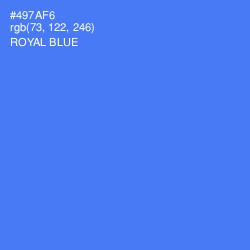 #497AF6 - Royal Blue Color Image