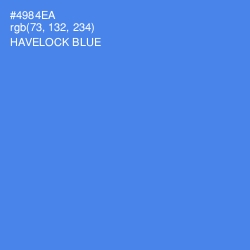 #4984EA - Havelock Blue Color Image