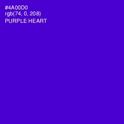 #4A00D0 - Purple Heart Color Image