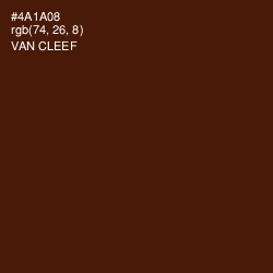 #4A1A08 - Van Cleef Color Image