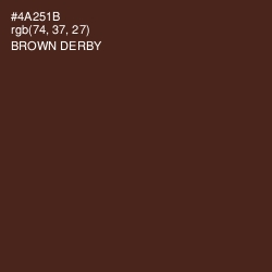 #4A251B - Brown Derby Color Image
