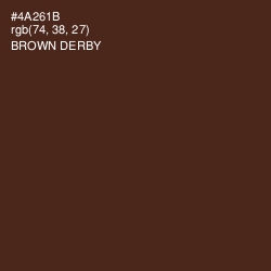 #4A261B - Brown Derby Color Image