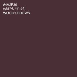 #4A2F36 - Woody Brown Color Image