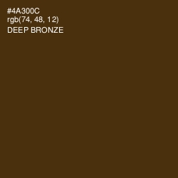 #4A300C - Deep Bronze Color Image