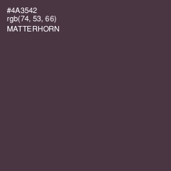 #4A3542 - Matterhorn Color Image