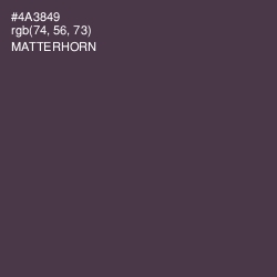 #4A3849 - Matterhorn Color Image