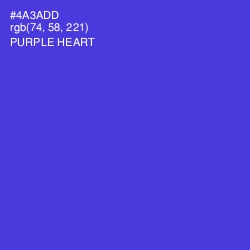 #4A3ADD - Purple Heart Color Image