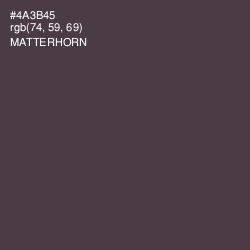 #4A3B45 - Matterhorn Color Image