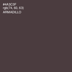 #4A3C3F - Armadillo Color Image