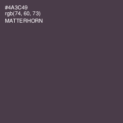 #4A3C49 - Matterhorn Color Image
