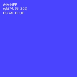 #4A44FF - Royal Blue Color Image