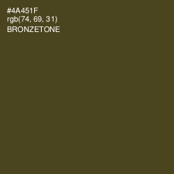 #4A451F - Bronzetone Color Image
