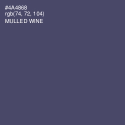 #4A4868 - Mulled Wine Color Image