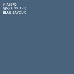 #4A637D - Blue Bayoux Color Image