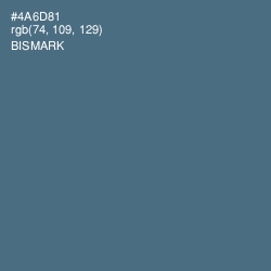 #4A6D81 - Bismark Color Image